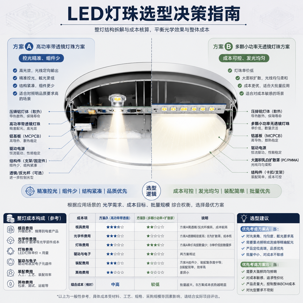 有透镜的LED灯珠和无透镜的灯珠有什么区别？一文看懂怎么选