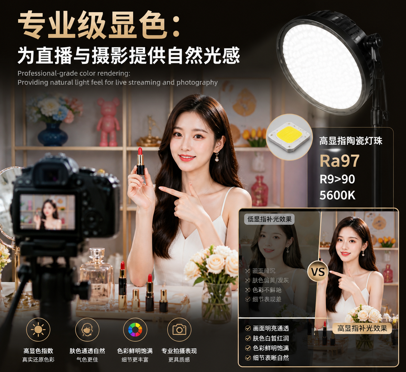 高显指陶瓷灯珠显指是多少？Ra90、Ra95与选型要点