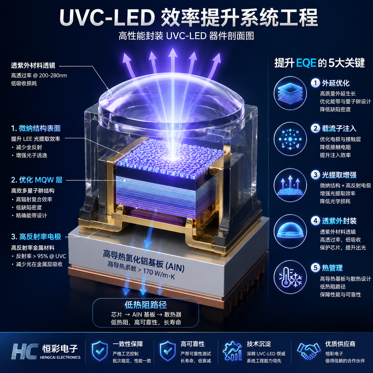 UVC-LED 外量子效率：EQE 是什么、多少算高、如何提升