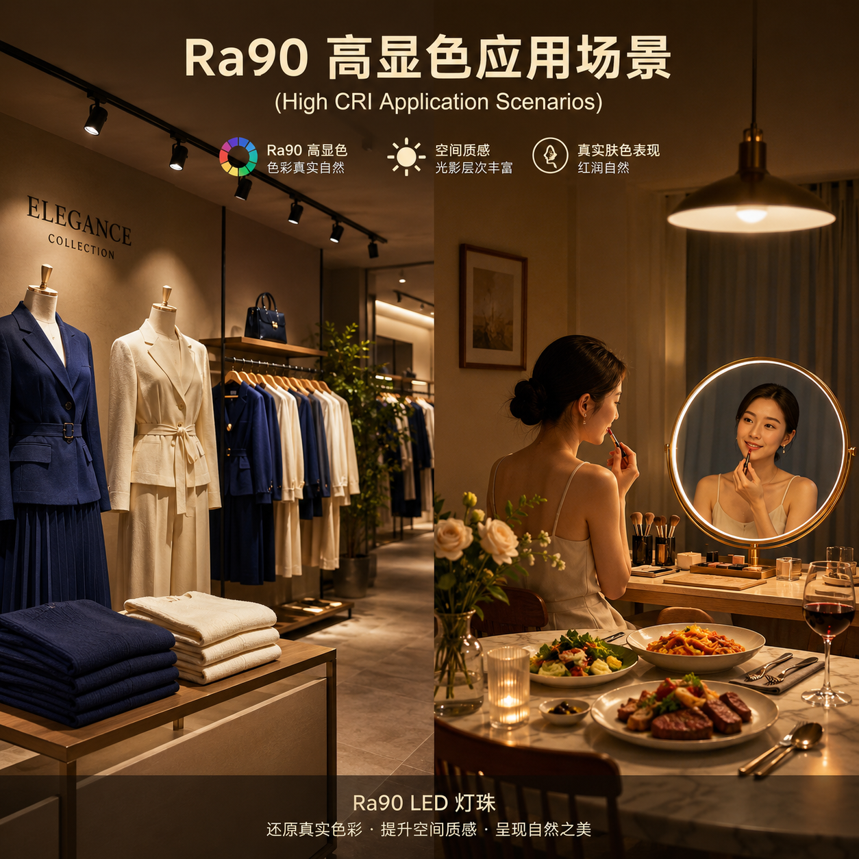 LED灯珠显色指数Ra90规格参数怎么选