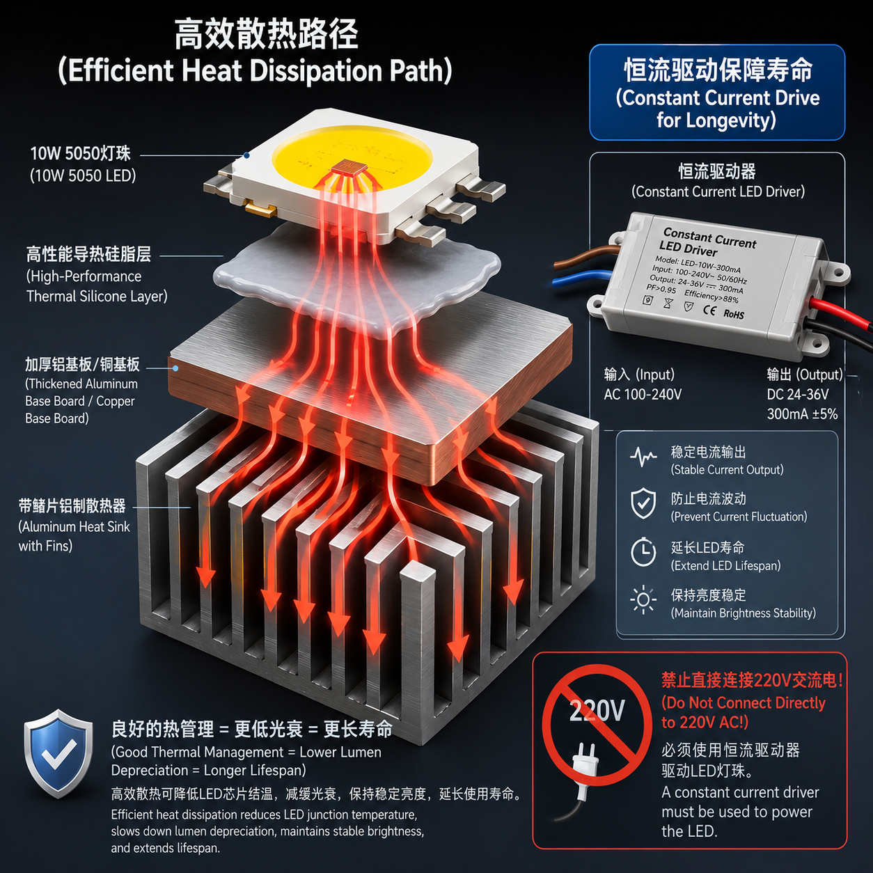 10W5050灯珠是什么？参数、亮度与选型要点