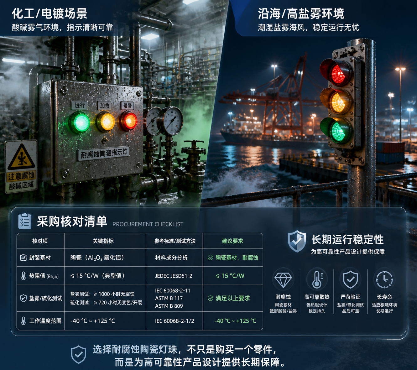 耐腐蚀陶瓷灯珠怎么选：原理、优势、应用场景与采购指南