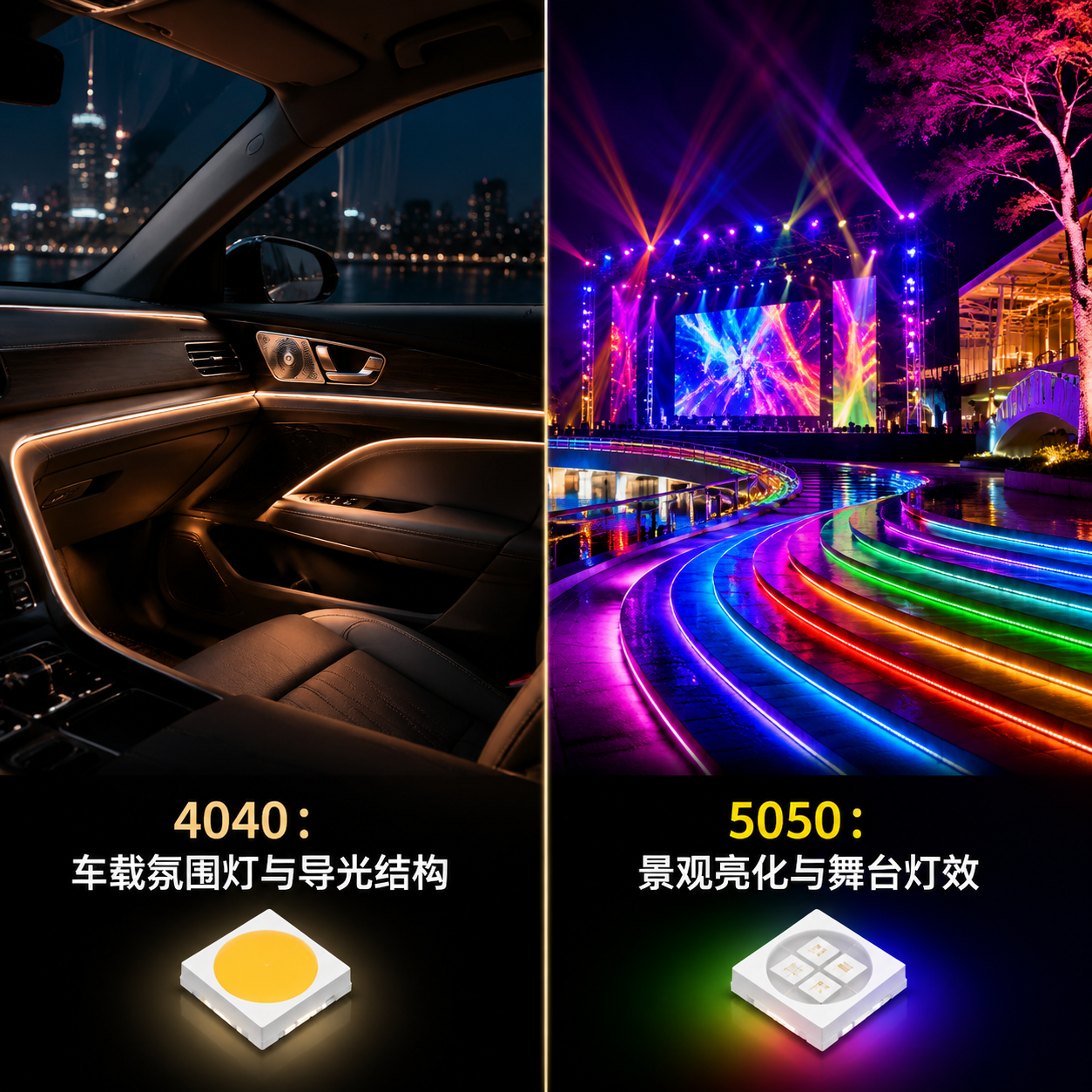 4040和5050灯珠区别与选型指南