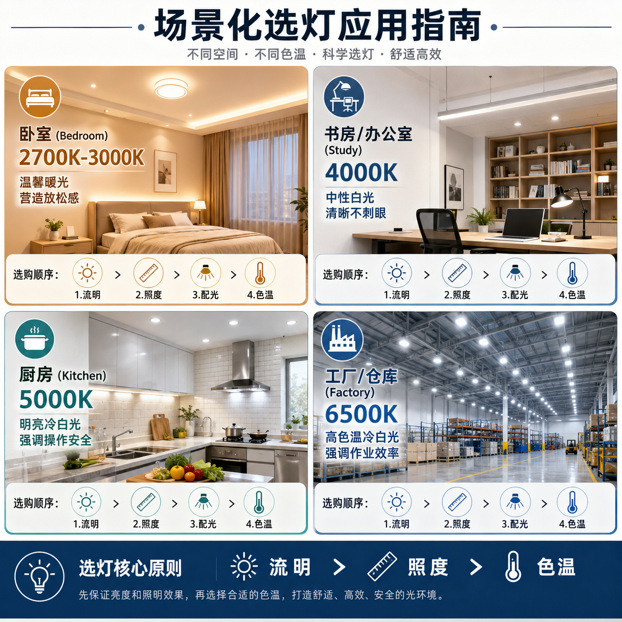 色温越高灯越亮吗？看懂色温、流明和照度