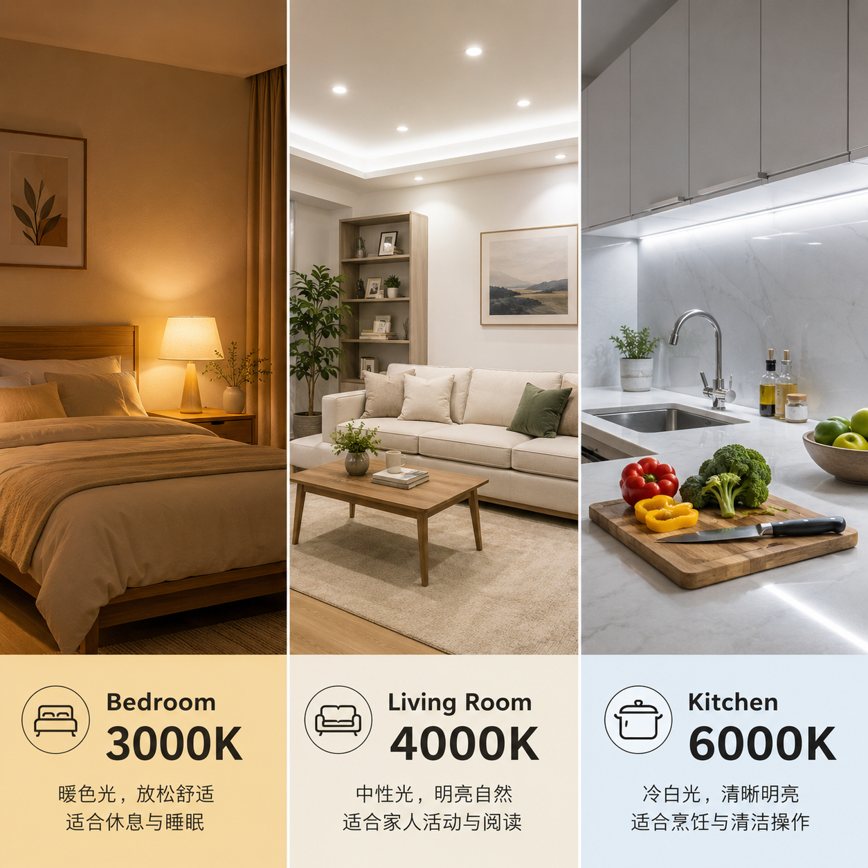 LED灯光色温表怎么看，选灯时该注意什么