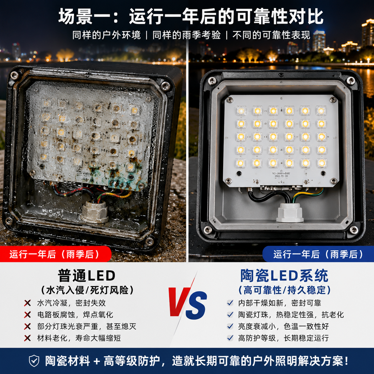 防水陶瓷灯珠能做到几级防水？等级、应用与选型说明
