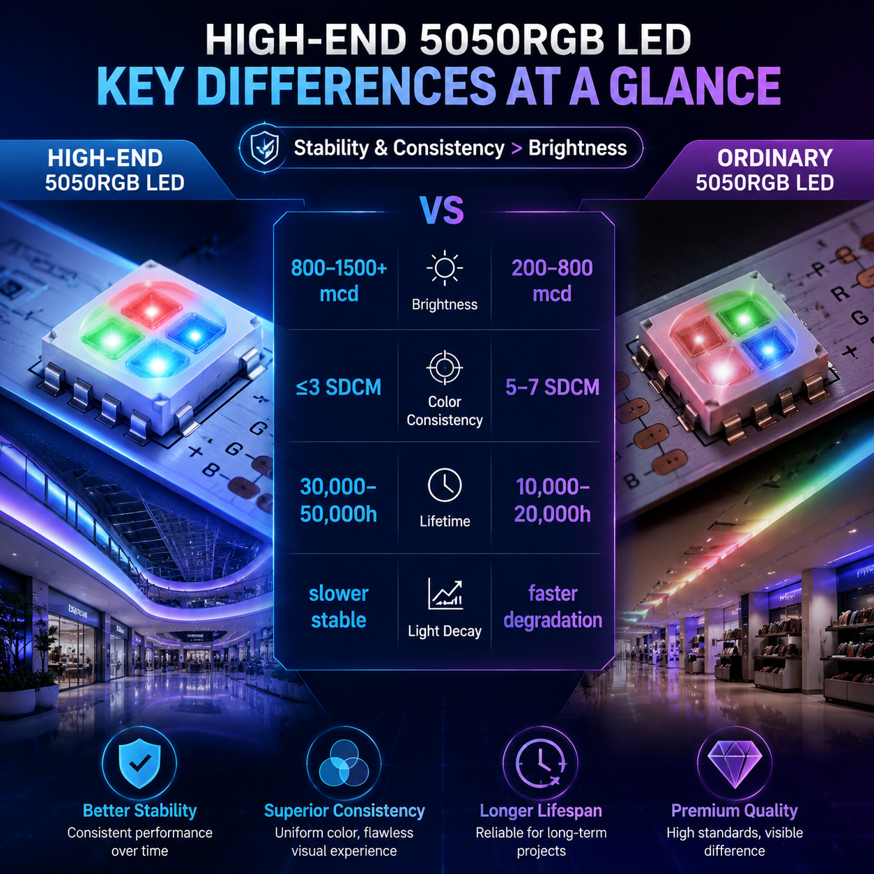 高端5050RGB灯珠选型与应用指南