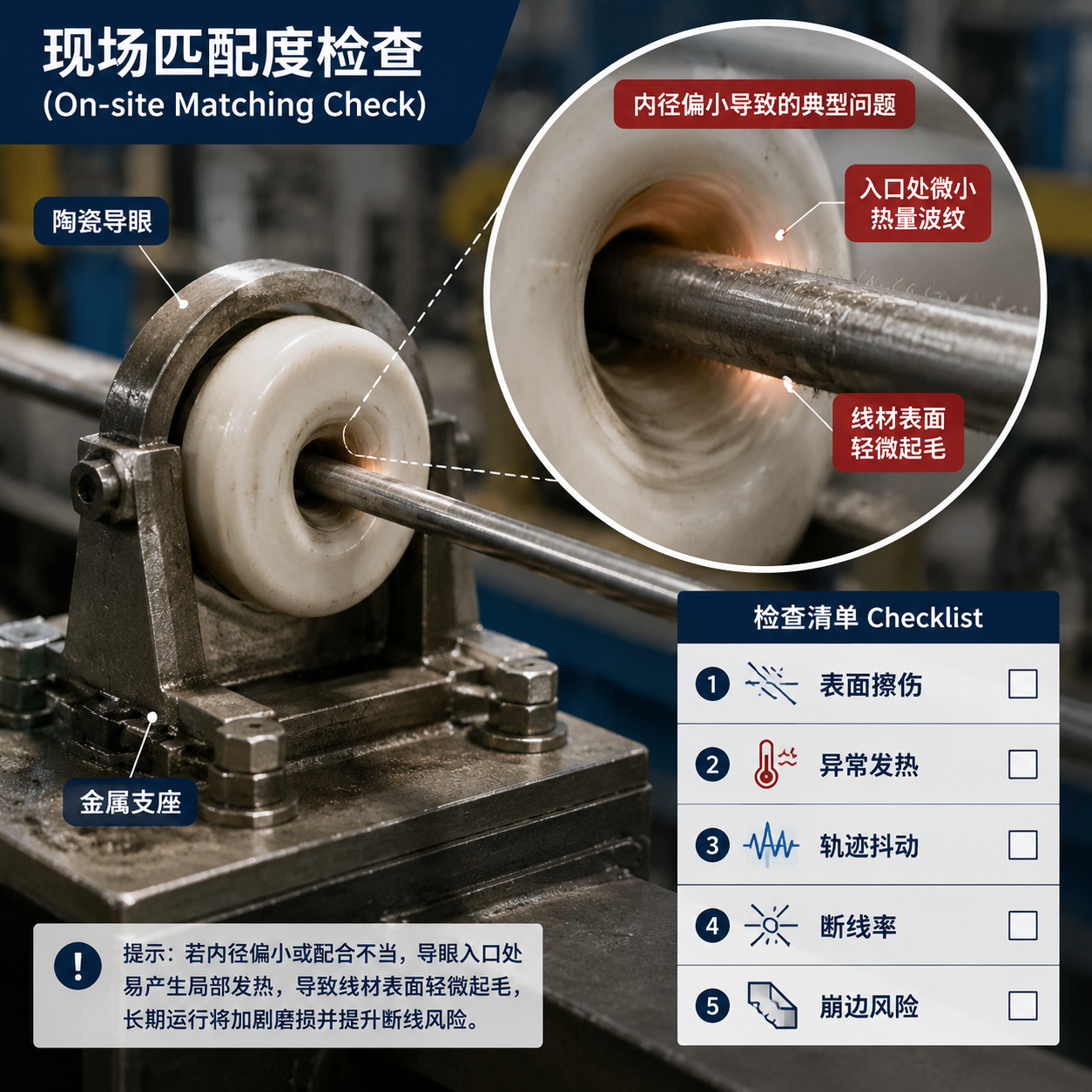 陶瓷导眼尺寸怎么选：标准范围、线径匹配与定制要点