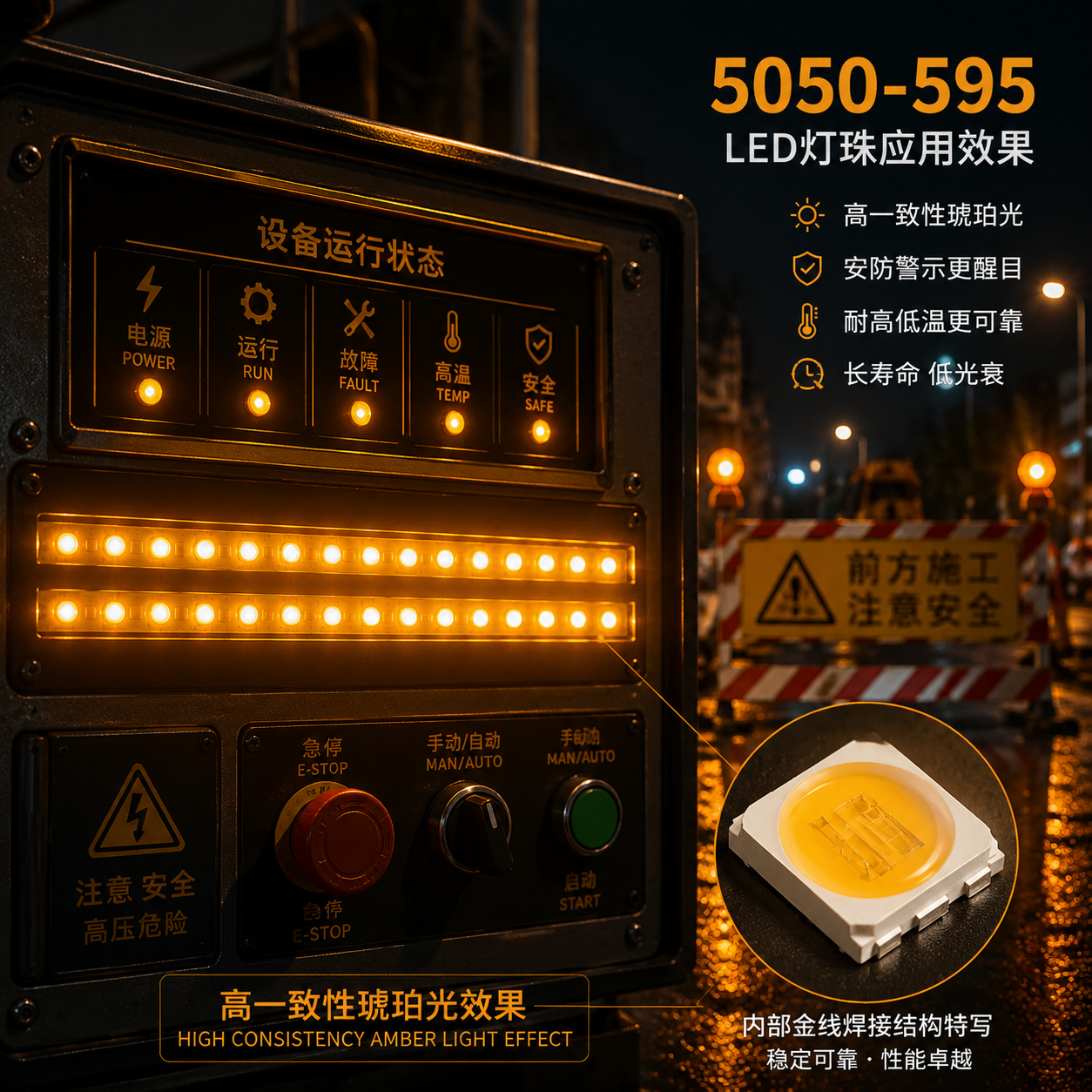 5050-595LED灯珠参数、应用与选型指南
