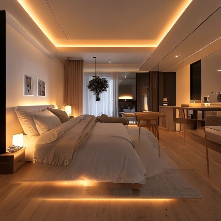 warm white LED home application bedroom dining room atmosphere lighting installation guide