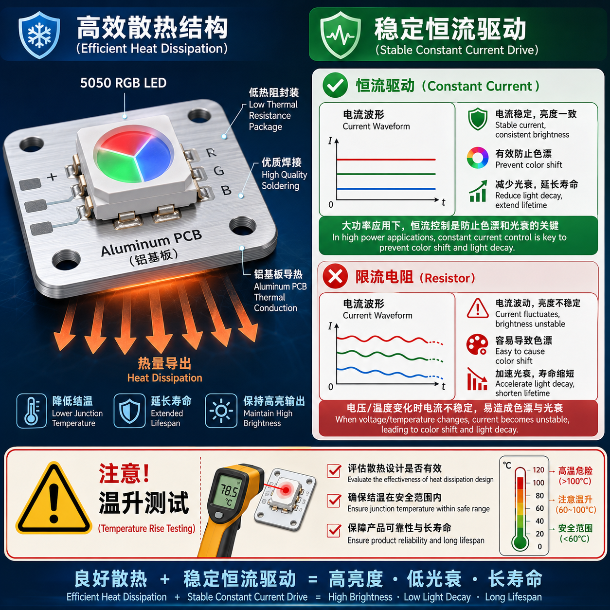 5050 RGB大功率灯珠选型指南