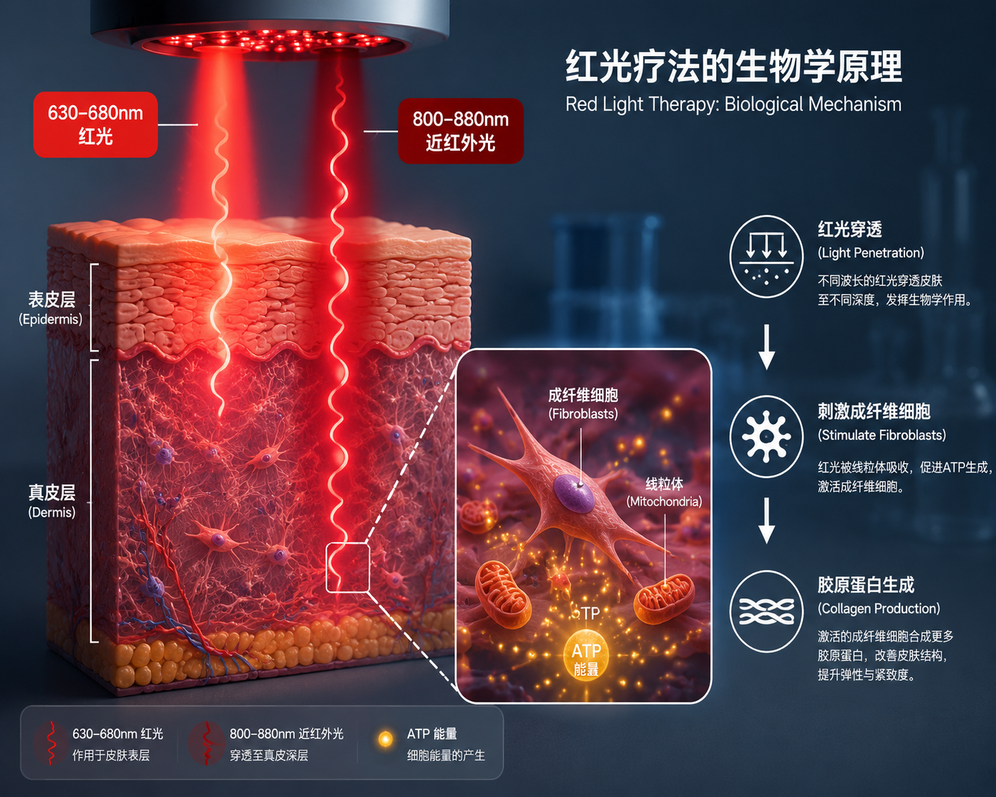 红光疗法 collagen：原理、效果与LED光源选择