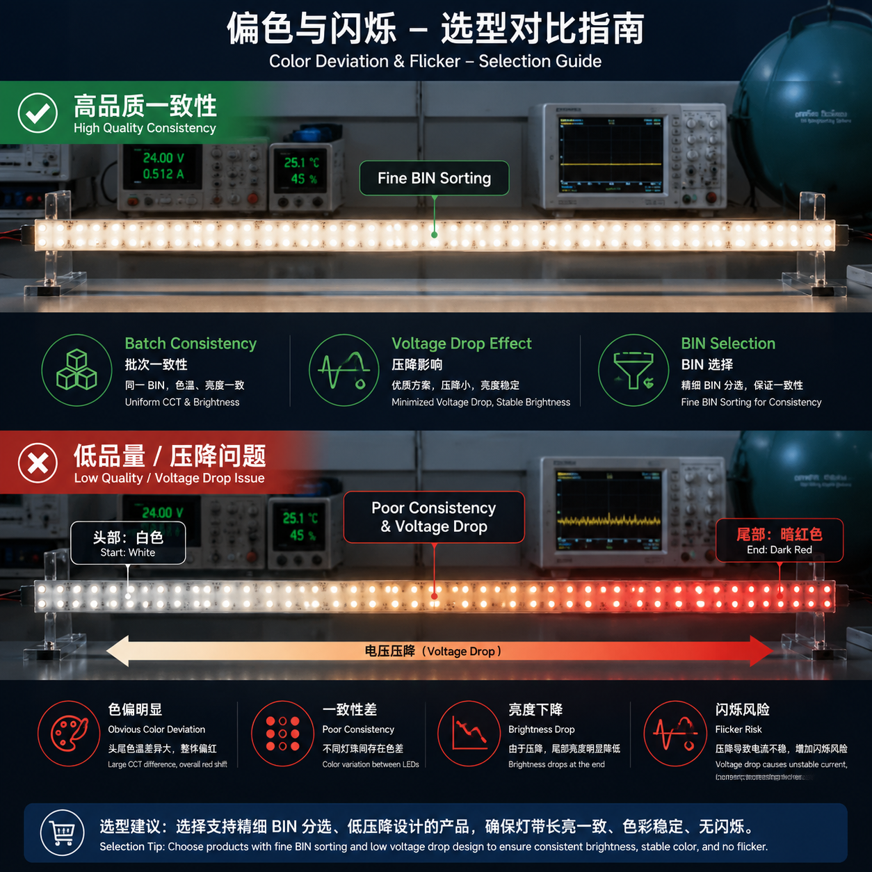 5050LED灯珠变色原理与选型指南
