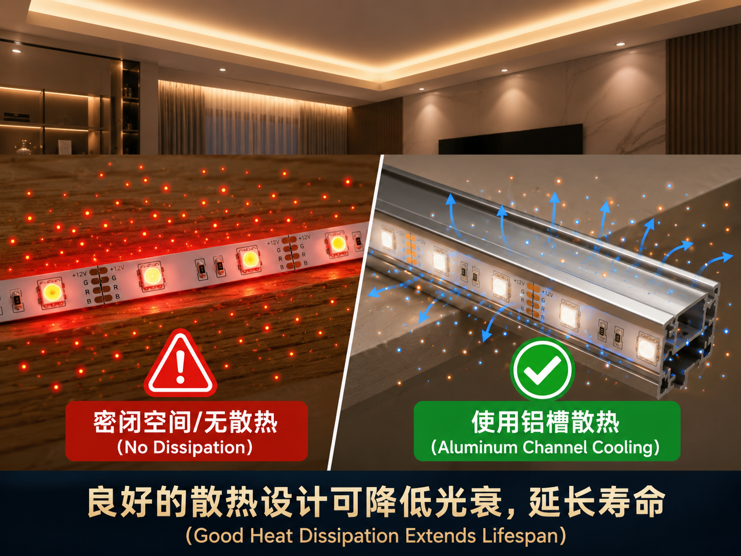 5050 RGB灯珠发热大吗？功率、温度与散热判断