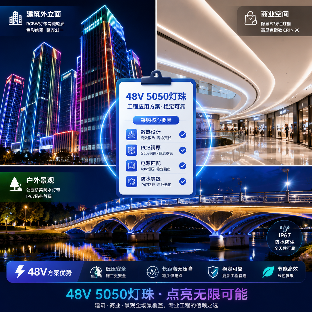 48V5050灯珠参数、应用与选型指南