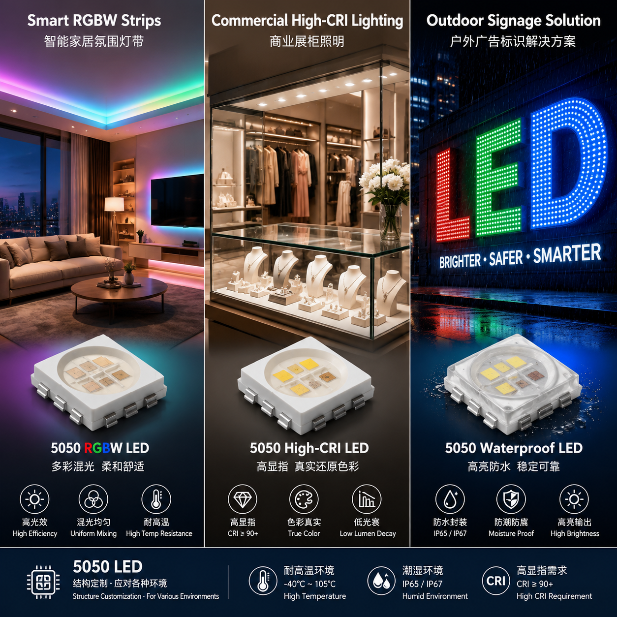 5050LED灯珠定制怎么做：参数、选型与厂家判断
