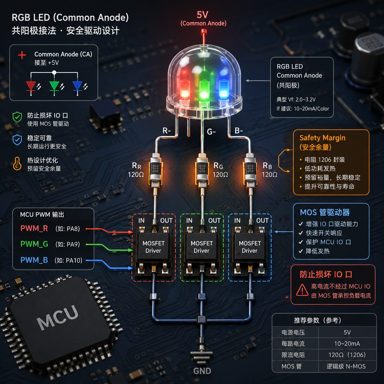 rgb接口串联电阻怎么选？计算、接法与避坑指南