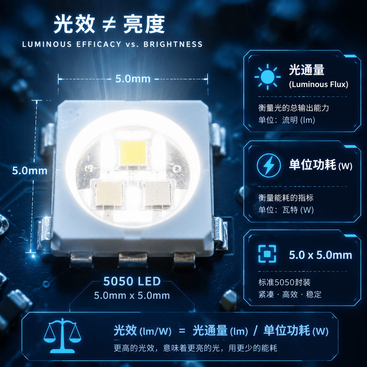 5050LED灯珠光效怎么看才靠谱