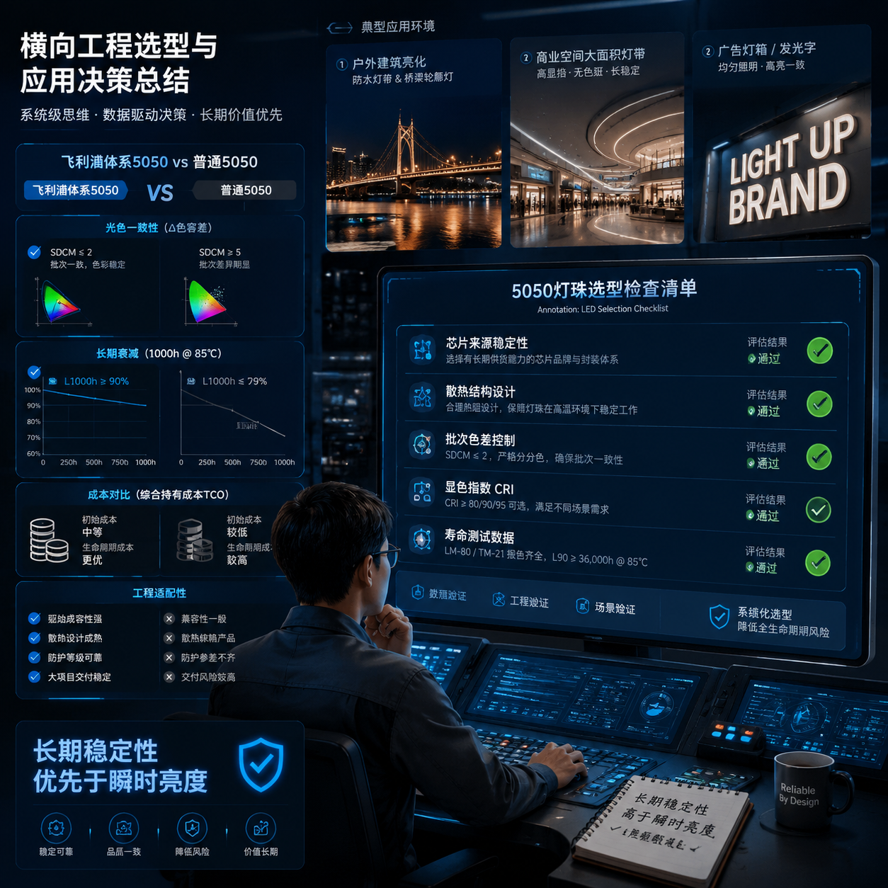 飞利浦灯珠5050参数与应用选型指南