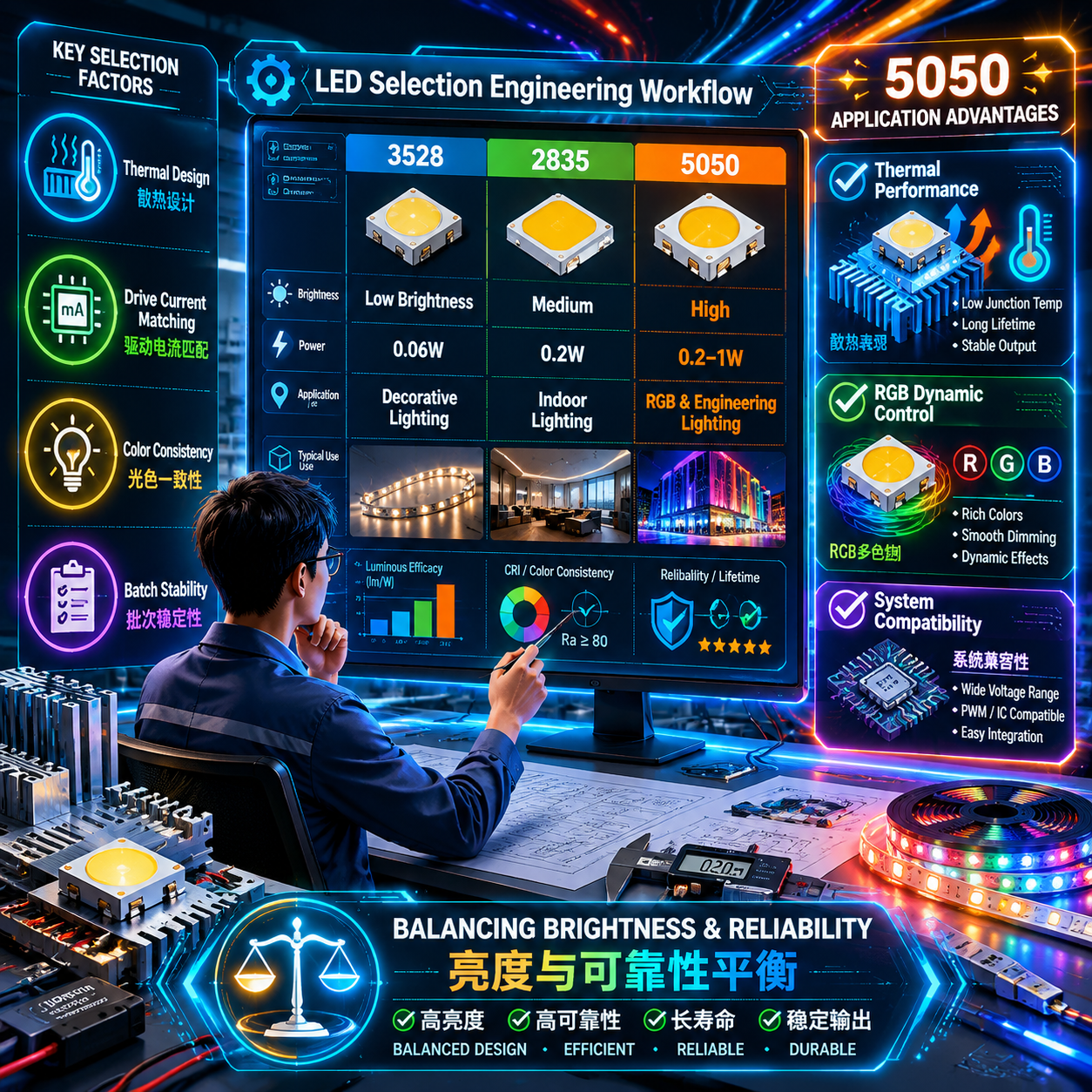 飞利蒲5050灯珠参数、应用与选型完整指南