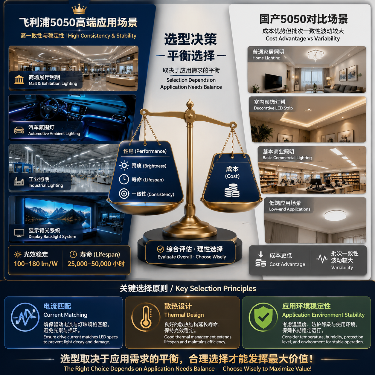 飞利浦5050灯珠参数完整解析（选型+对比+应用指南）