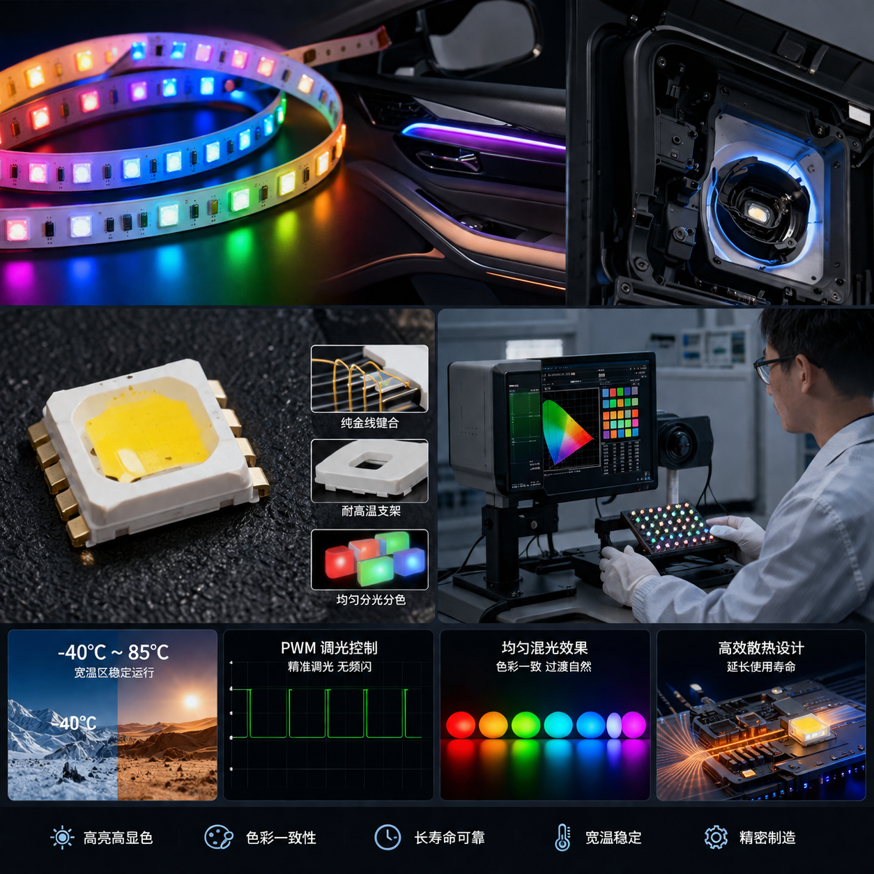 RGB 5050 6脚(引脚定义、接线图解与选购要素指南)