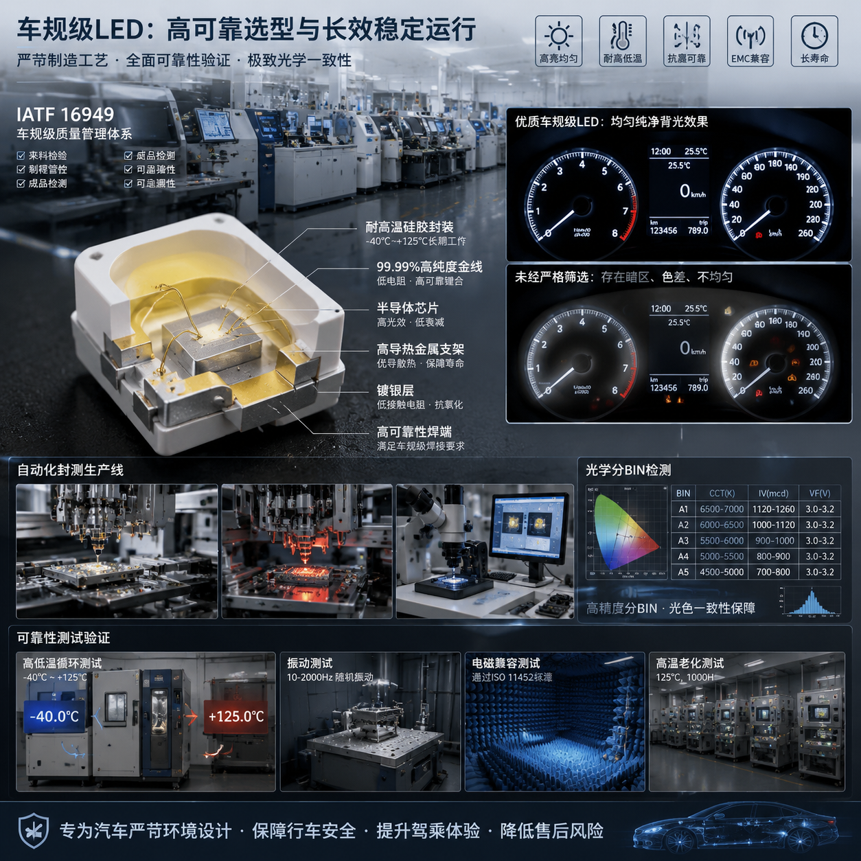 汽车仪表常用LED型号(主流封装尺寸与车规级选型指南)