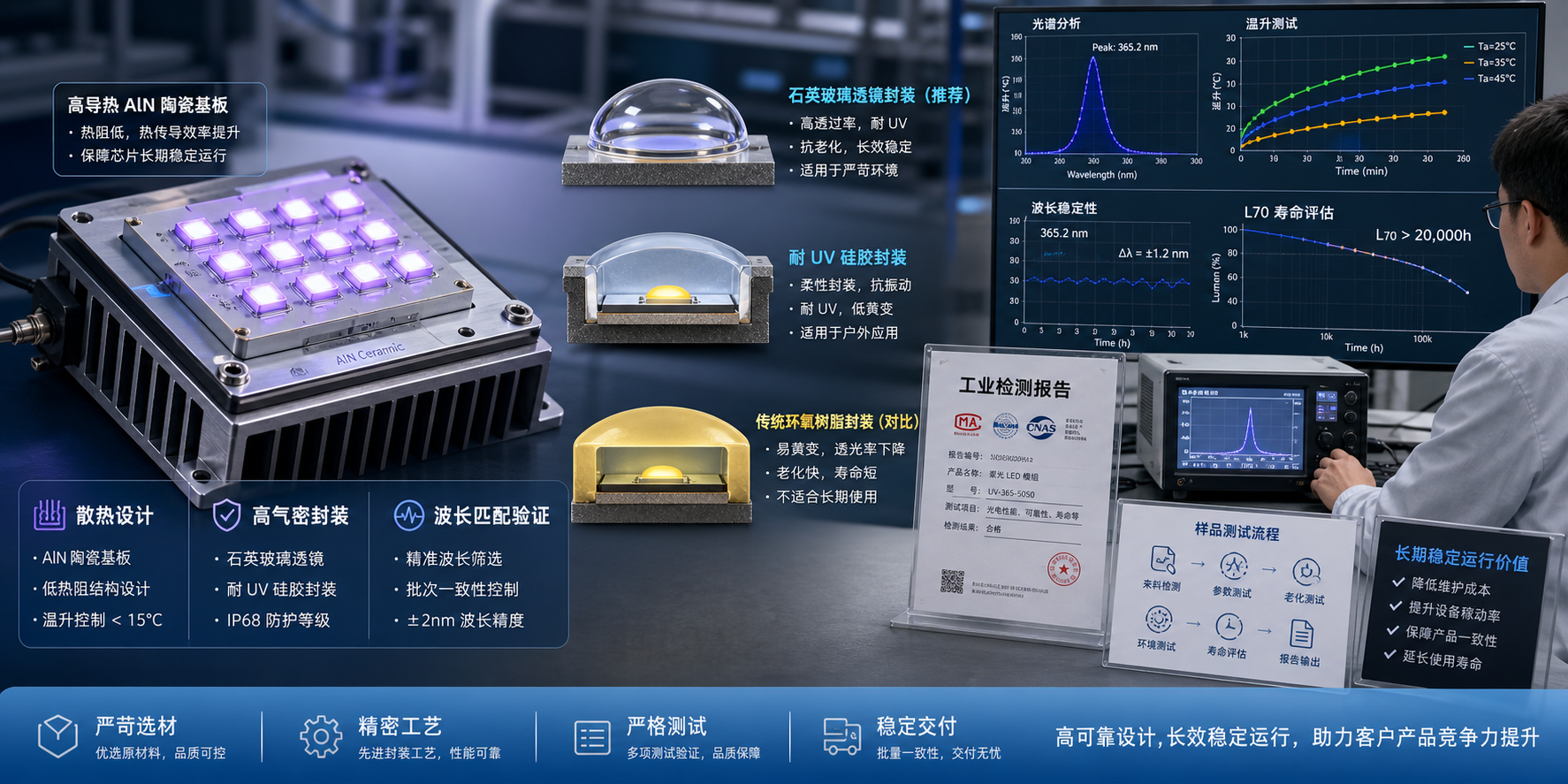 紫光led灯珠选型与应用指南：波长分类、核心参数与采购避坑