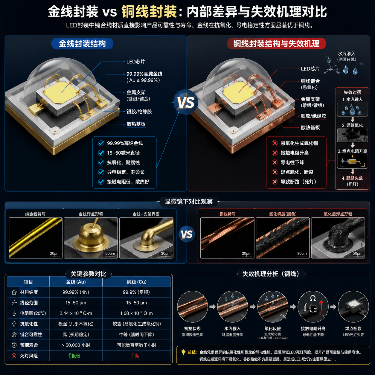 金线灯封装(高端LED灯珠的核心工艺与选型指南)