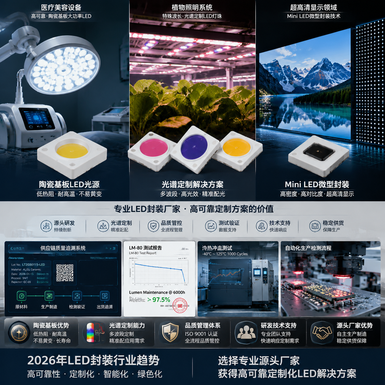 LED灯珠封装厂家怎么选？2026年LED封装技术、价格、质量标准与供应商指南