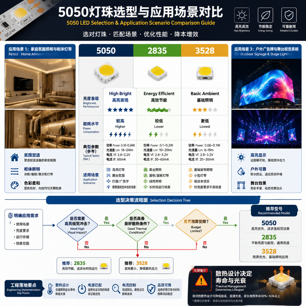 高亮灯珠5050解析：参数、亮度与选型指南