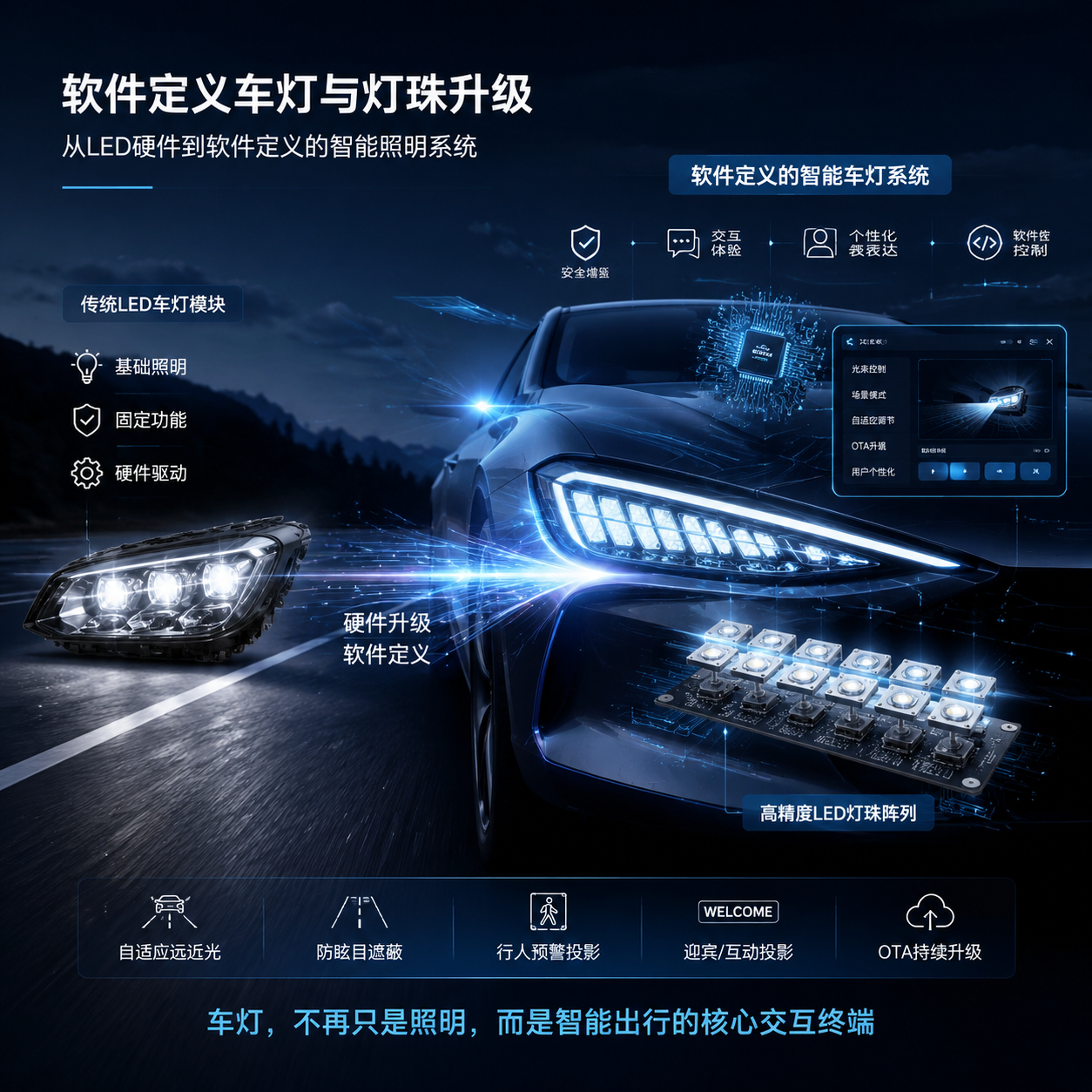 智能汽车照明演进场景