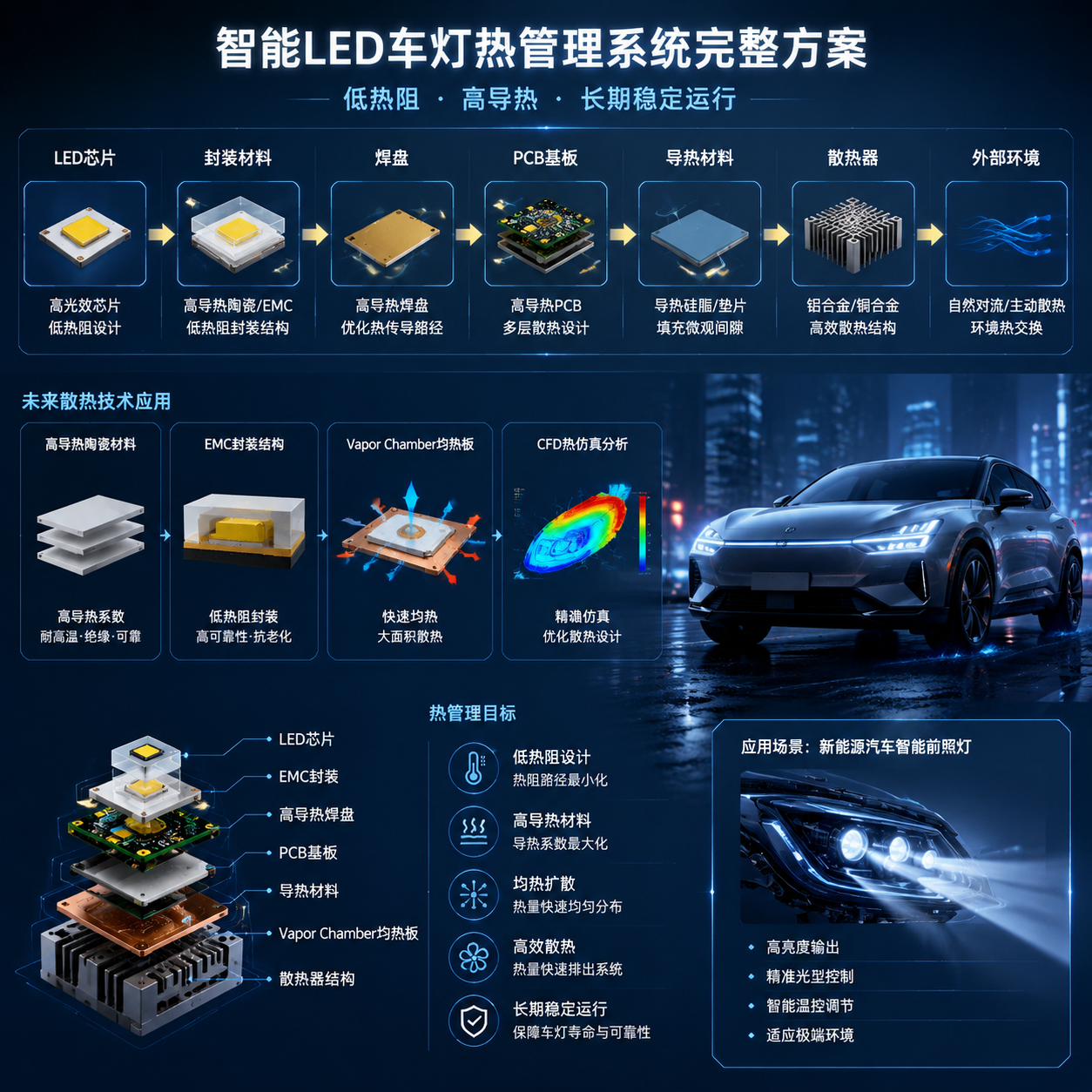 车灯灯珠散热瓶颈(LED车灯热管理问题解析)