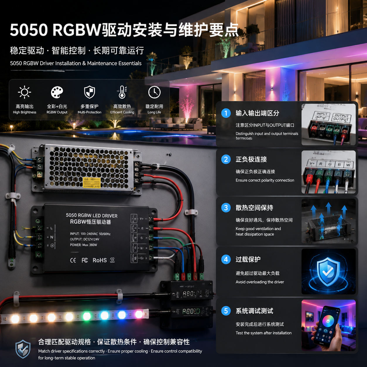 5050RGBW驱动(灯珠控制与应用解析)