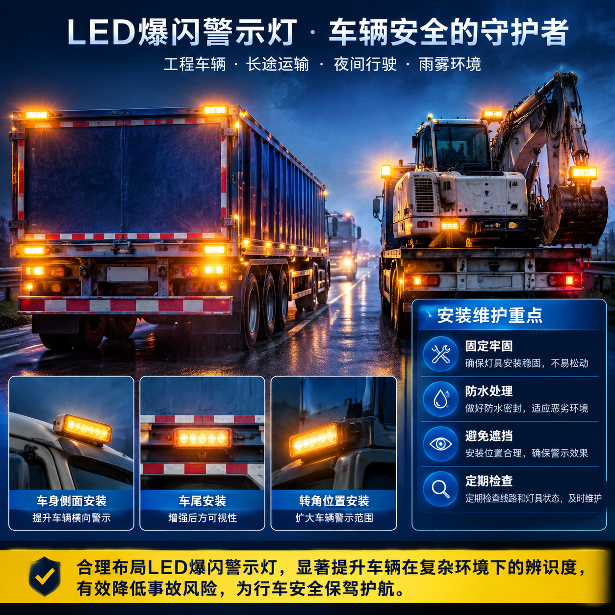 货车挂车警示频闪 LED 灯珠(选型与应用注意事项)