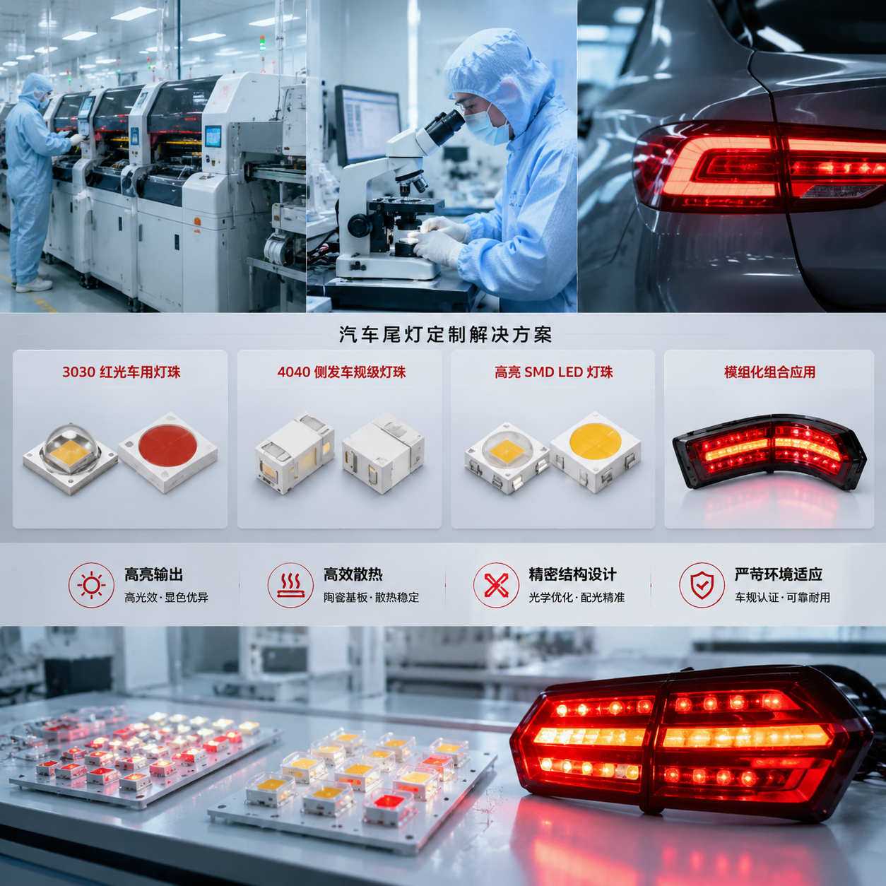 制动尾灯 LED 灯珠(汽车尾灯应用与选型指南)