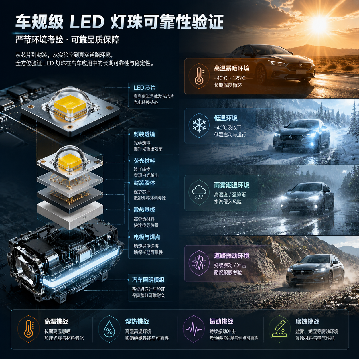 车规 LED 灯珠 AEC-Q102 是什么标准(汽车 LED 可靠性测试指南)