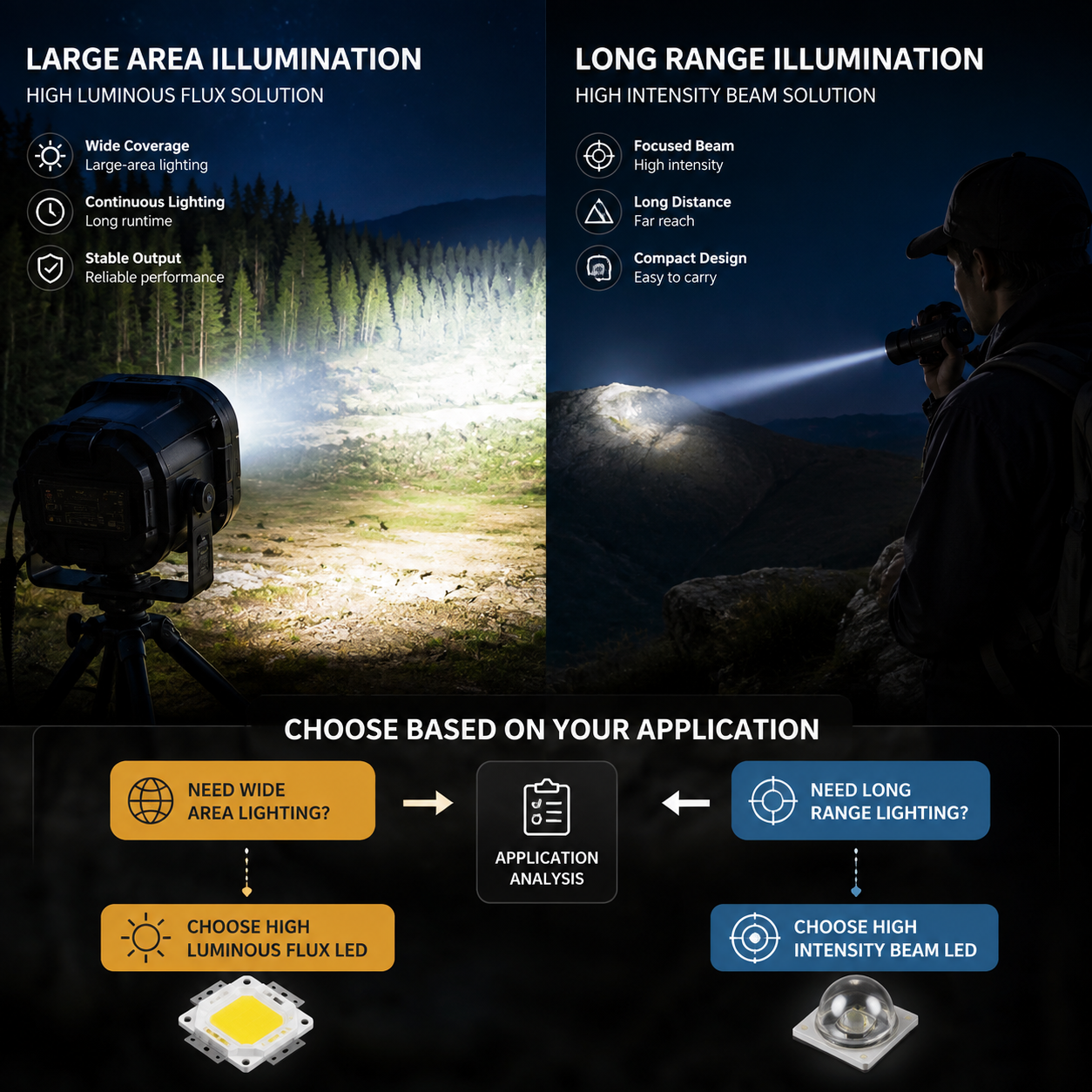 CREE XHP70.2 跟 Luminus SST70 比较(高功率LED选型分析)