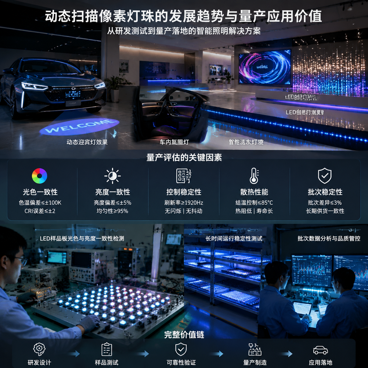 流水转向动态扫描像素灯珠(汽车灯光应用解析)