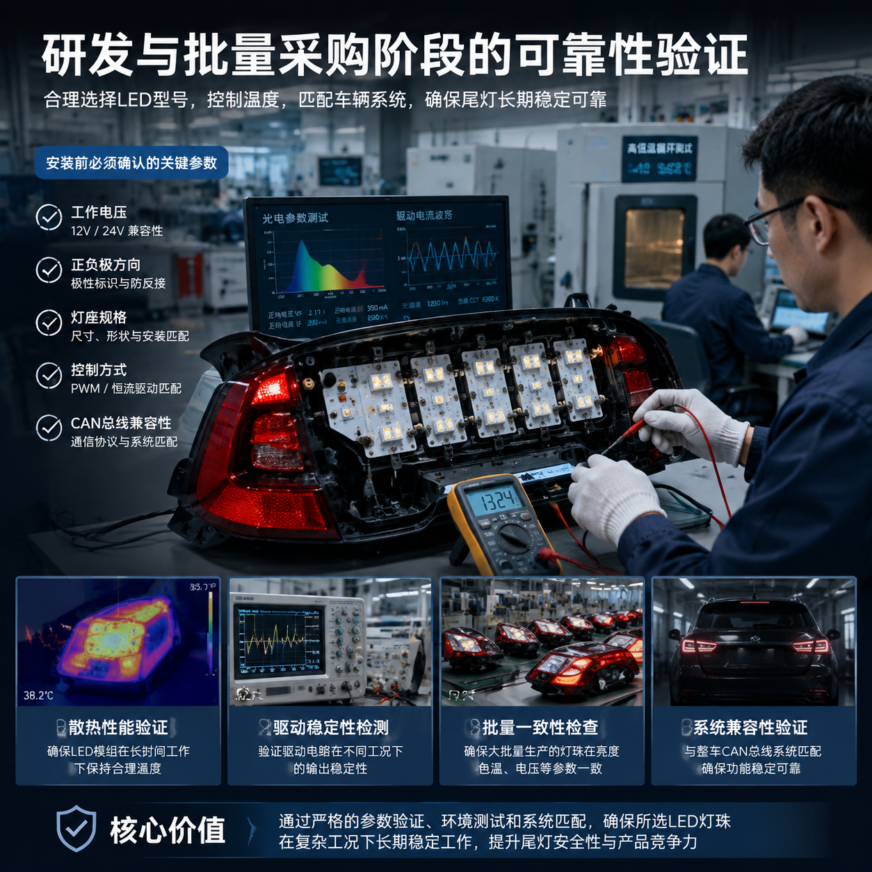 刹车尾灯 SMD 贴片灯珠模组(车用高亮LED方案解析)