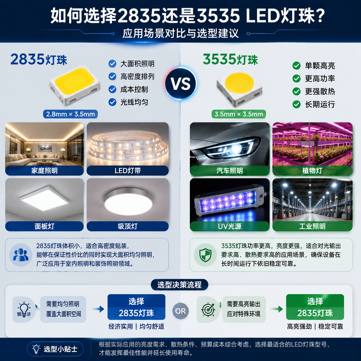 3535的灯比2835的要好吗(LED灯珠选型对比)