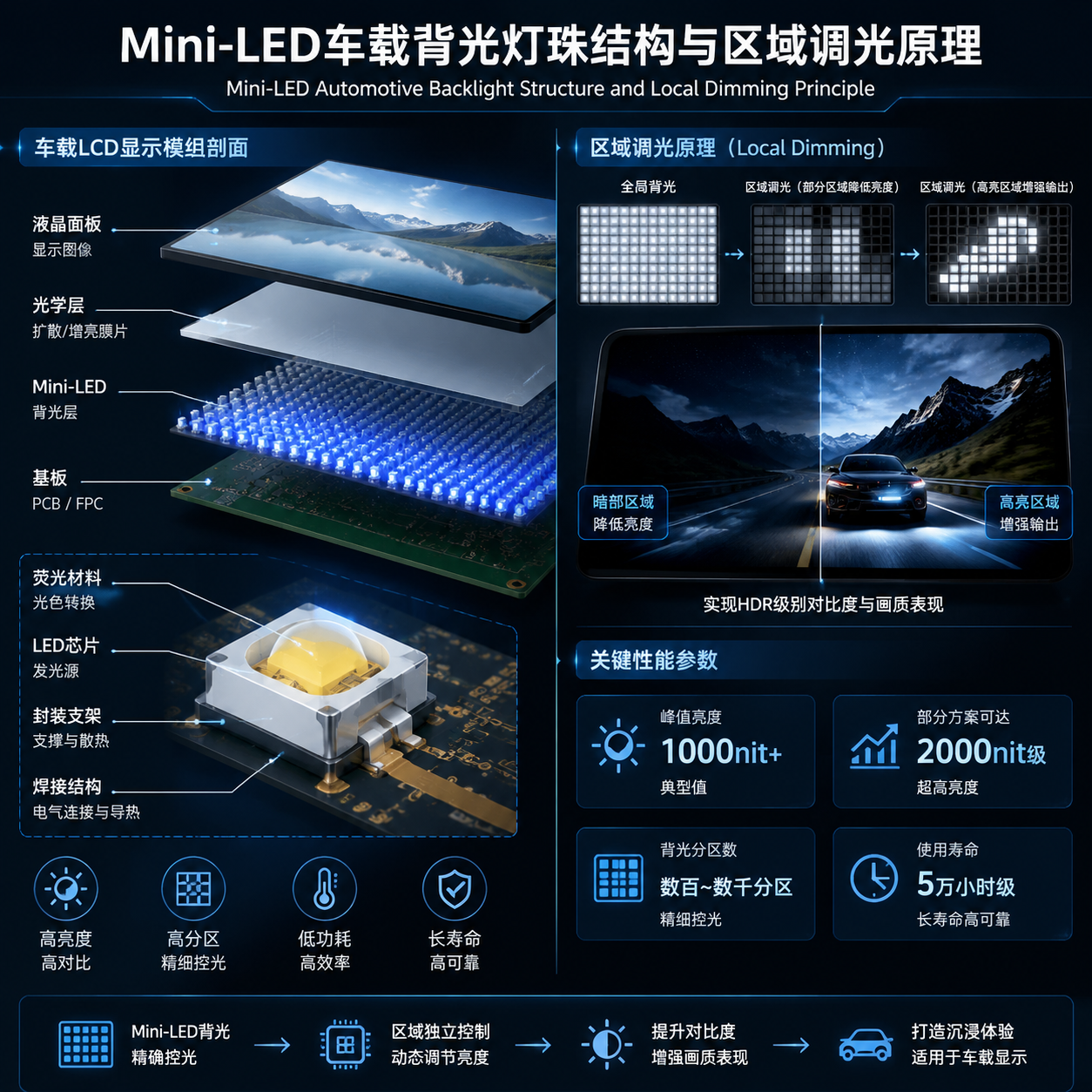 Mini‑LED车载背光灯珠(新能源车显示升级方案)