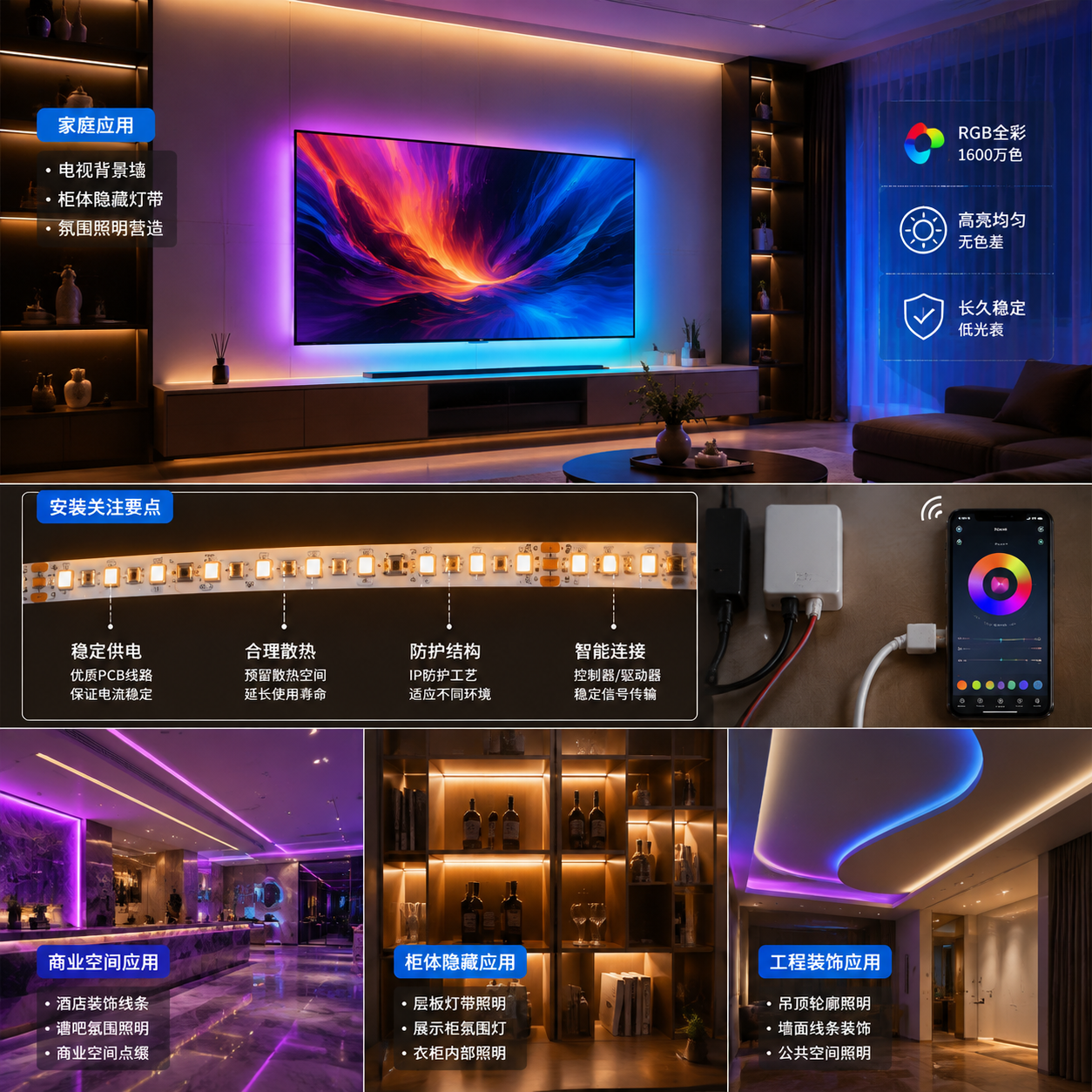 3030RGB灯带原理(结构与应用解析)