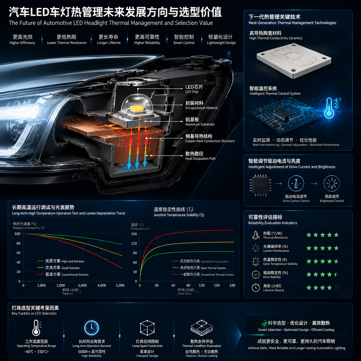汽车灯珠高温热阻测试标准 (LED 车灯热可靠性评估指南)