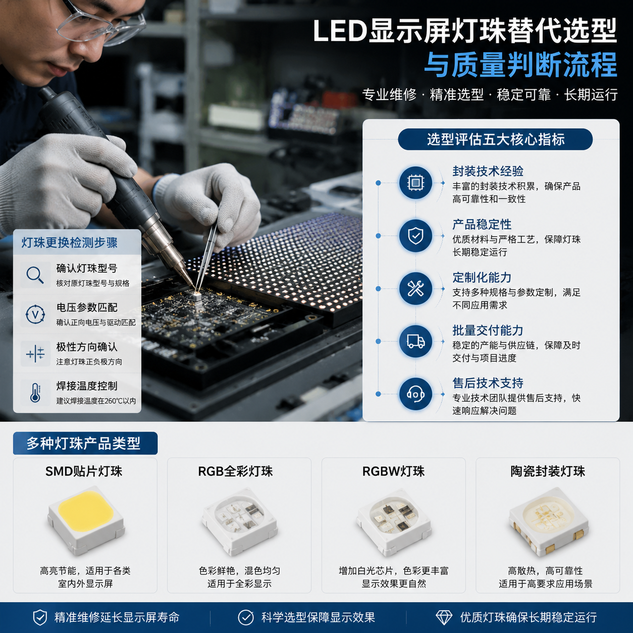 中之科技显示屏专用灯珠(型号参数与选型方案解析)