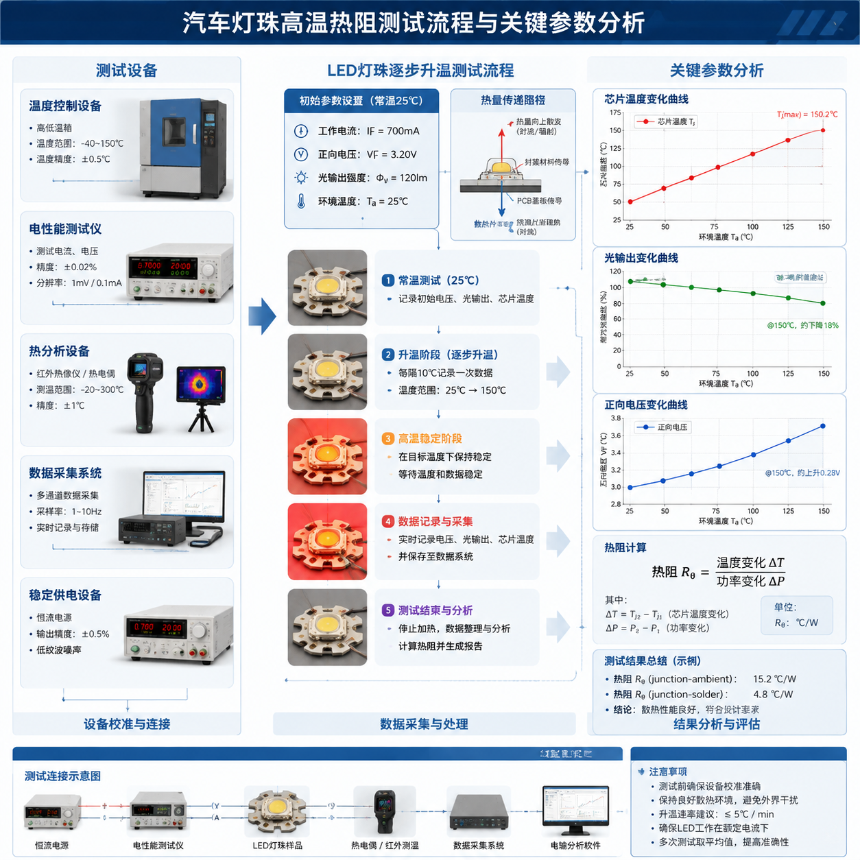 热阻测试流程与设备示意图