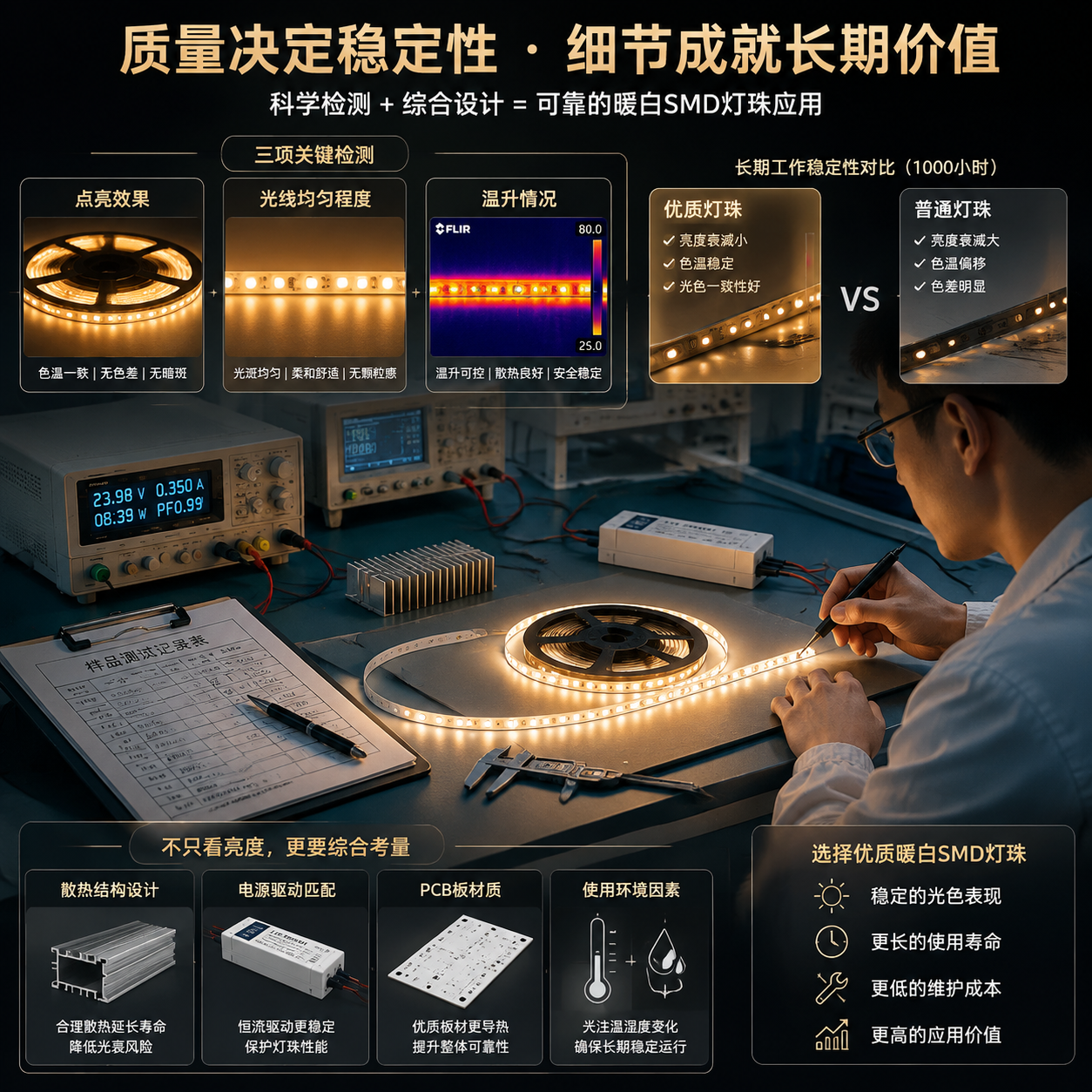 暖白 SMD 灯珠(选型与应用指南)