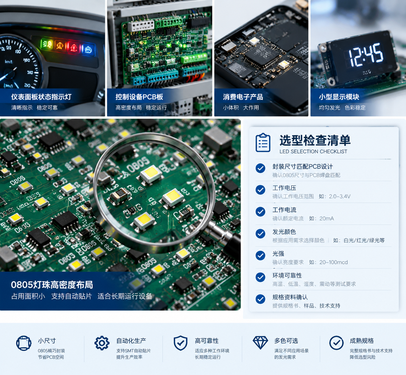 0805贴片灯珠(尺寸参数与选型指南)
