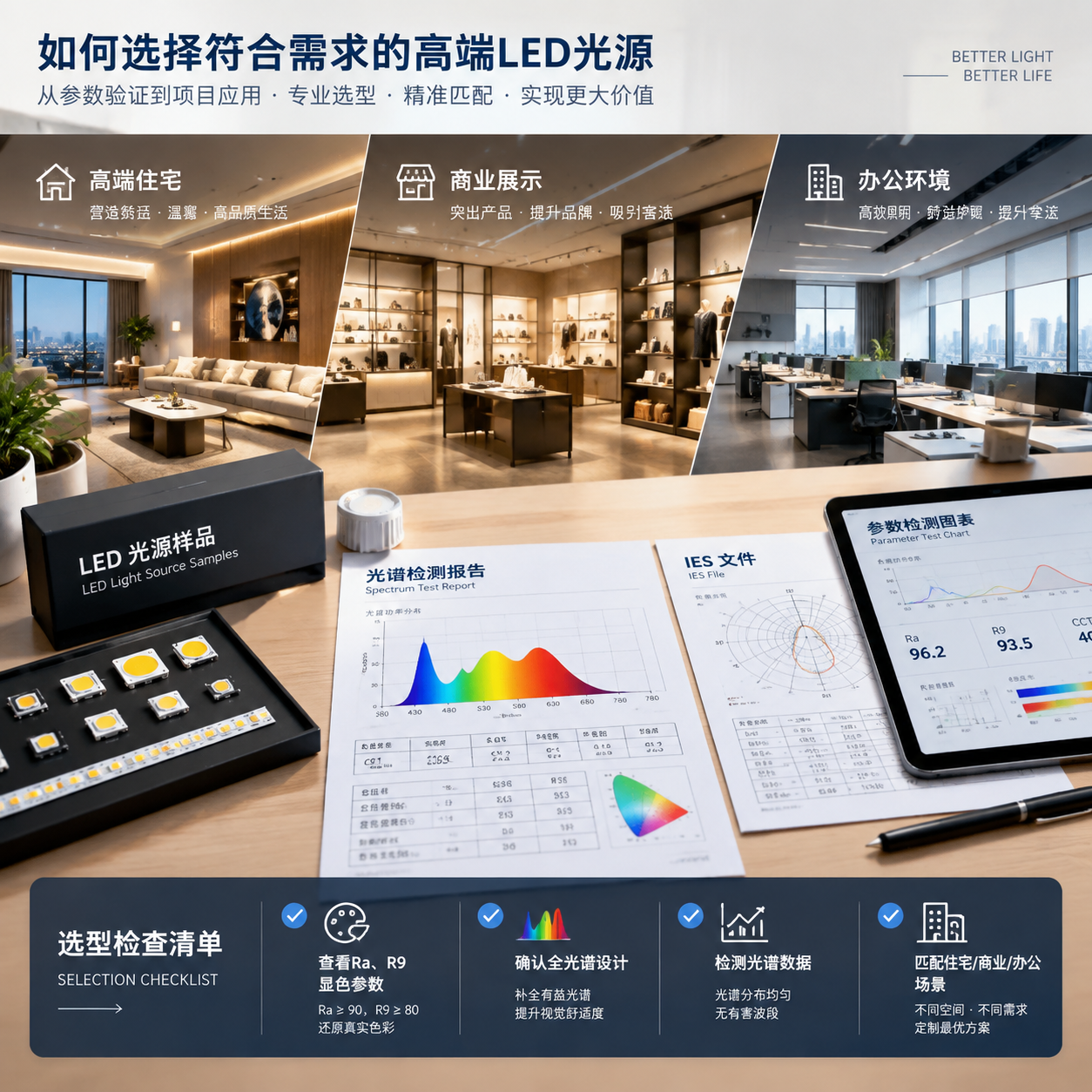 高端照明(高显色全光谱选购指南)