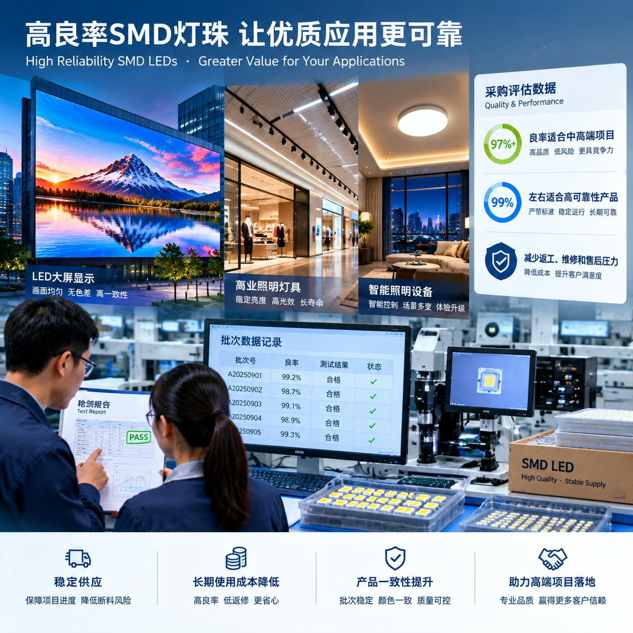 对标中之科技良率标准贴片灯珠厂家(高良率SMD灯珠选型指南)